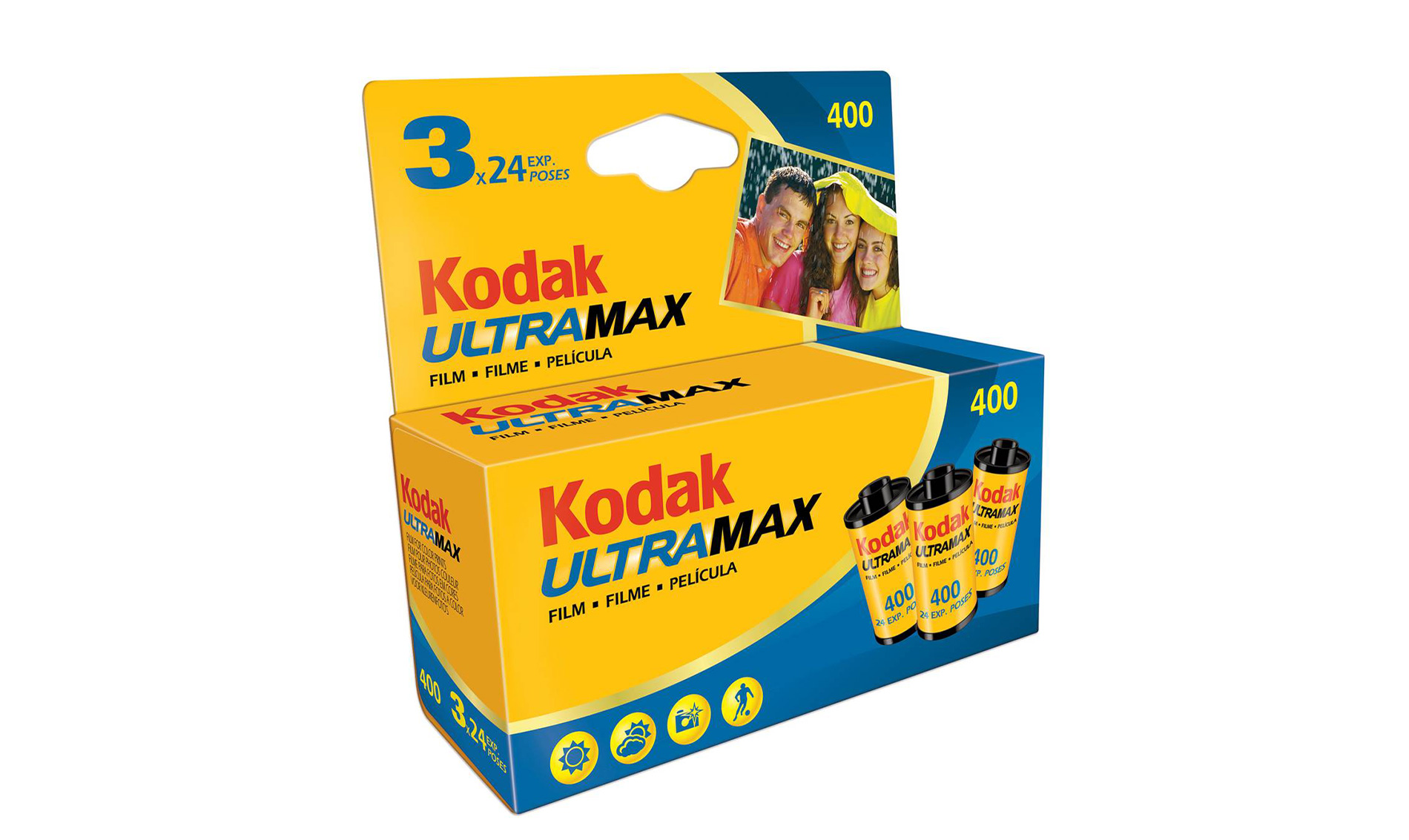 Kodak UltraMax 400 Color 35mm Film (24 Exposures) - 3 Pack